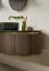 Композиция №1 Oasis Naos Комплект мебели 236х56xh32см, подвесной, мраморный топ verde alp, цвет: золото матовое/орех трубчатый