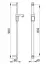 Душевая штанга KEUCO AXESS 35012 010900 900 мм, с держателем лейки, цвет Хром